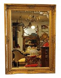 Stylowe Barokowe Złote Kryształowe Lustro Fazowane Złota Rama 78 x108 cm kl
