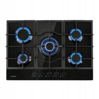 ГАЗОВАЯ НАГРЕВАТЕЛЬНАЯ ПЛИТА ДЛЯ УСТАНОВКИ KLARSTEIN 5 ГОРЕЛОК СТЕКЛО ЧЕРНЫЙ 75 СМ