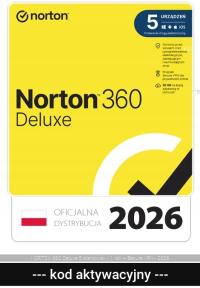 Antywirus Norton 360 Deluxe 5 PC / 1 rok z Secure VPN (nie wymaga karty)