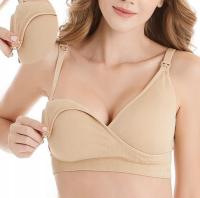 - STANIK biustonosz do karmienia CIĄŻOWY Usztywniany X -BEŻOWY