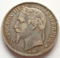 Francja 5 franków 1863 Napoleon III Srebro