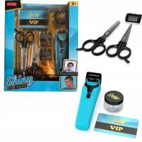 ZESTAW FRYZJERSKI DLA DZIECI SHINY HAIR SALON VIP NOŻYCZKI MASZYNKA FRYZJER