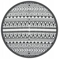 Dywan zewnętrzny 120 cm czarny, dwustronny