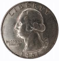 USA - Quarter Dollar - Washington - 1961 D - jakość UNC-