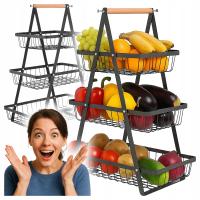 Metalowy Organizer Stojak 3 Poziomy Na Owoce Warzywa Do Kuchni Łazienki