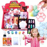 MEGA ZESTAW XXL DO TWORZENIA GNIOTKÓW KOCIA ŁAPKA SQUISHY ŻEL FORMY OZDOBY