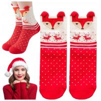 SKARPETY ŚWIĄTECZNE DAMSKIE SKARPETKI bawełniane ANTYBAKTERYJNE 34-40 LISEK