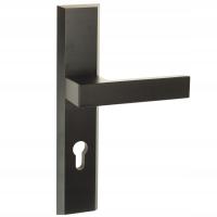 KLAMKA DO DRZWI ZEWNĘTRZNYCH LOGO 72 MM WKŁAD CZARNA