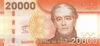CHILE 20000 Pesos 2009 P-165a PIERWSZA WYDANIA UNC