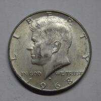 Half Dollar, USA, 1968r. X9451