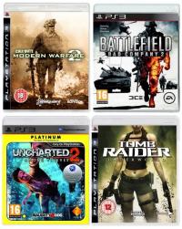 Zestaw Call of Duty / Battlefield / Tomb Raider / Uncharted PS3 4-GRY