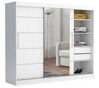 Шкаф Челси раздвижной шкаф для спальни 4 ящика для одежды белый