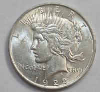 USA Peace dolar 1922 wolność głowa kobiety wyśmienita moneta USA p. A147