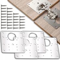 PŁYTKA NAPRAWCZA ZAWIASU - NAPRAWA WYRWANYCH ZAWIASÓW SZAFEK - 4SZT