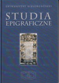 Studia Epigraficzne, t. 4 ; jak nowa