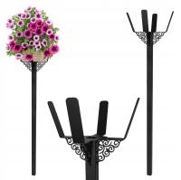 2 sztuki kwietnik OGRODOWY Metalowy KWIETNIKi czarny 120CM 2 sztuki