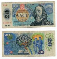 CZECHOSŁOWACJA 1988 20 KORUN