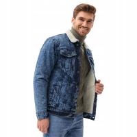 Мужская джинсовая куртка из шерпы c523 Indigo L