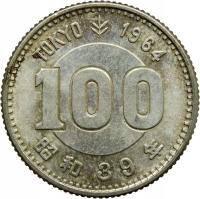 Japonia, 100 yen 1964, Igrzyska Olimpijskie, Tokio, st. 2+