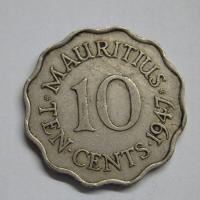 10 Cents, Mauritius, 1947r. X63