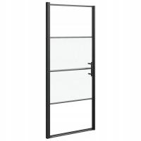 Drzwi prysznicowe industrialne 78-81x195 cm, czarne