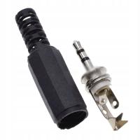 2.5mm 3Pole 2pcsAudio Male Plug Jack Balance Plug FOR Microphone Headp Plug