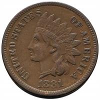 46358. USA - 1 cent - 1881r.