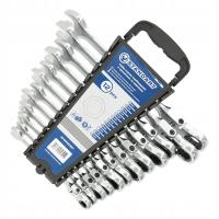 ZESTAW KLUCZY PŁASKO-OCZKOWE 8-10 12-19 mm Z GRZECHOTKĄ I PRZEGUBEM ŁAMANE