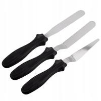 ZESTAW SZPATUŁEK SZPATUŁKI DO KREMU MASY 3SZT