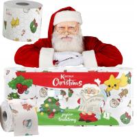 Papier toaletowy świąteczny 3w KARTIKA CHOINKA MIKOŁAJ 8 rolek