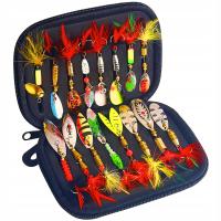 Obrotówki Błystki na Okonia Pstrąga 4-10g Zestaw 16szt Przynęty Spinningowe