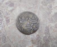 Stara zabytkowa moneta 1 Ore 1672r Szwecja Karol XI