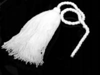 Zawieszka CHWOST frędzle BIRET 40/12cm 10szt biały