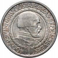 Szwecja, Gustaw V, 2 korony 1921, Gustaw I Waza. #TS#
