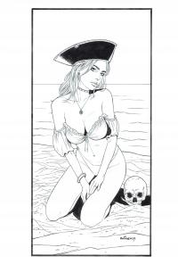 Oryginalna Rysunek Piratka A3