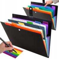 SEGREGATOR TECZKA NA DOKUMENTY SKŁADANA 7 Przegródek AKTÓWKA ORGANIZER A4