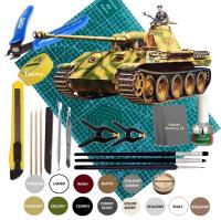 Модель танка Panzer PANTHER a set: краски, клеевые кисти, инструменты