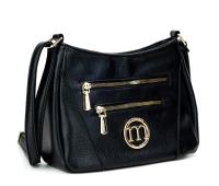 Torebka listonoszka Monnari BAG0360-020 czarna z kieszonkami