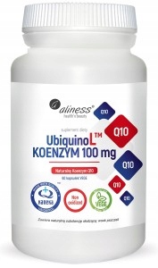 Aliness UbiquinoL 100mg KOENZYM Q10 Przeciwutleniacz 60 kaps