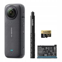 Insta360 X4 Adventure Bundle, zestaw: wysięgnik 114cm + karta 256GB + 2xAKU