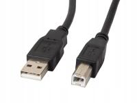 Kabel USB Lanberg USB-A - USB-B 5 m Czarny (CA-USBA-11CC-0050-BK)