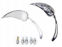Lusterka motocyklowe chrom chopper custom bober