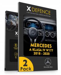 2в1 защитное стекло для навигационного экрана MERCEDES A Class IV W177 2018-2020