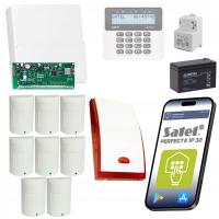 ZESTAW ALARMOWY DO DOMU Z APLIKACJĄ ALARM SATEL 8 CZUJNIKÓW PARADOX IP LAN