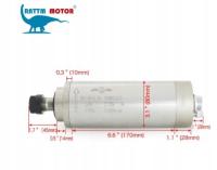Wrzeciono 2,2kw chłodzone woda cnc ER20 ploter frezujacy GDZ-80 Rattm