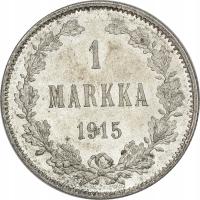 19.FINLANDIA, MIKOŁAJ II, 1 MARKKA 1915