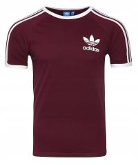 Adidas Originals бордовая футболка мужская 3-полосатая футболка DH5810 M