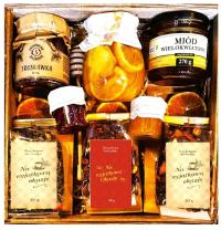 БОЛЬШАЯ ПОДАРОЧНАЯ КОРЗИНА ПОДАРОК СУВЕНИР МЕД ЧАЙ ЛИМОН ВАРЕНЬЕ