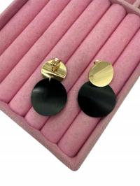 Klipsy blaszki wiszące pozłacane - c94