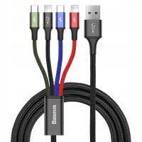 Zestaw kabli USB - USB typ C / microUSB / Lightning Baseus